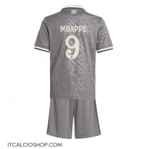 Real Madrid Kylian Mbappe #9 Terza Maglia Bambino 2024-25 Manica Corta (+ Pantaloni corti)